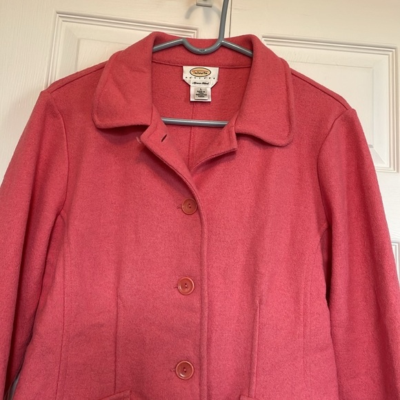 Women’s Talbot LP wool/alpaca blend pink tailored blazer button closure collar - Picture 5 of 9